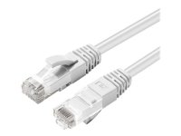 MicroConnect - Koblingskabel - RJ-45 (hann) til RJ-45 (hann) - 1 m - 5 mm - UTP - CAT 6a - halogenfri, innendørs, formstøpt, rund, uten hindringer - hvit