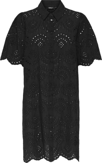 Only Kort kjole ONLVALAIS S/S DRESS WVN NOOS XS til S Damer svart