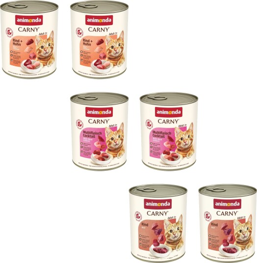 Animonda Carny Våtfôr Adult Kreasjoner Med Storfekjøtt 12 X 800 G Animonda Carny Våtfôr Adult Kreasjoner Med Storfekjøtt 12 X 800 G