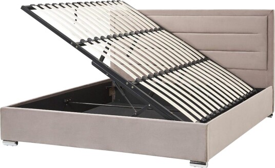 Seng med oppbevaring Rouen Taupe 180x200 cm