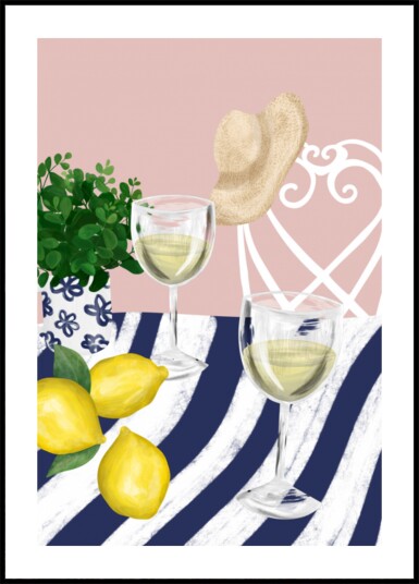 Summer Drinks and Lemons Plakat / 50x70