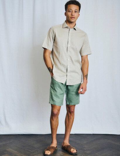 Bruun & Stengade Bs Hauger Casual Modern Fit Shirt - Beige - L