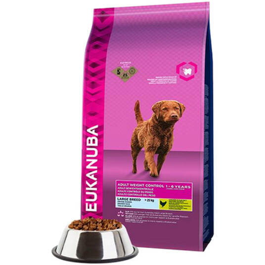 Eukanuba Voksen Hundefôr til Store Raser med Vektkontroll 15 kg