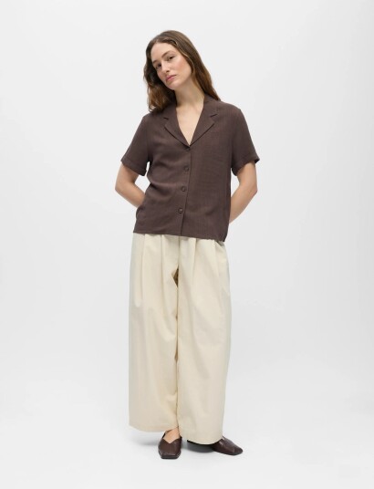 Object Objsanne S/S Re Shirt Noos Brown 44 Object Objsanne S/S Re Shirt Noos Brown 44