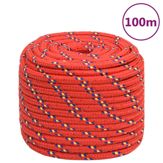  Båttau rød 18 mm 100 m polypropylen