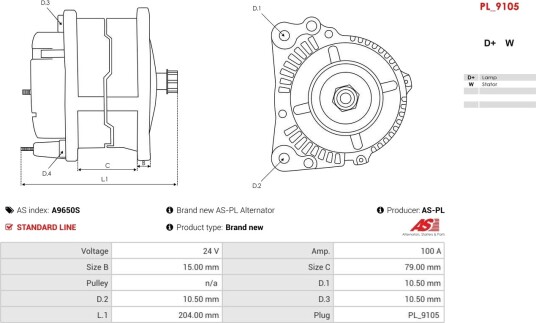 AS PL A9650S Dynamo AS PL A9650S Dynamo