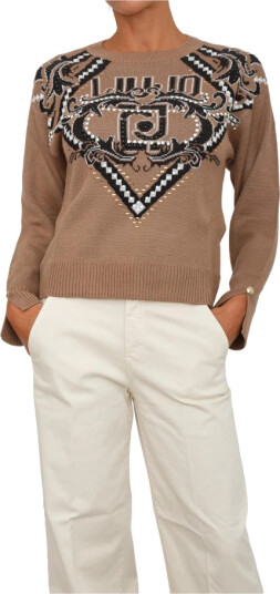 Liu Jo Dame Strikkevarer Beige M,