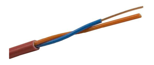 Nexans EQQYB EASY Alarmkabel 2x1,0 mm, rød 1 m, kappet