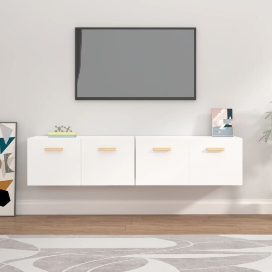 vidaXL Veggskap 2 stk hvit 80x35x36,5 cm konstruert tre vidaXL Veggskap 2 stk hvit 80x35x36,5 cm konstruert tre