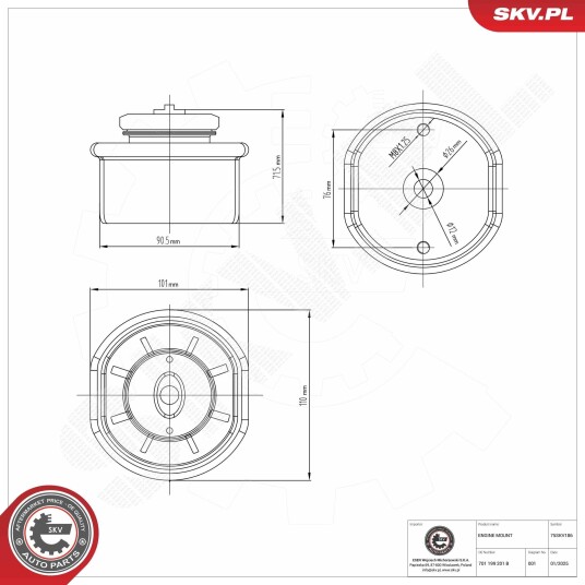 ESEN SKV 75SKV186 Motorfeste ESEN SKV 75SKV186 Motorfeste