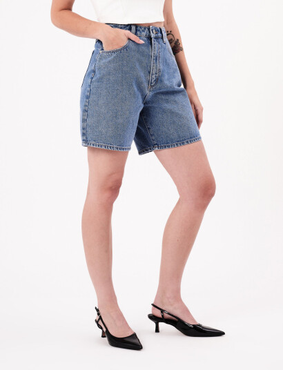 ABRAND Carrie Short Naomimid Vintage Blue - Blue - 28