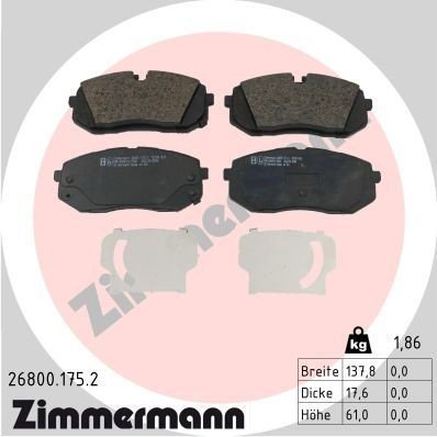 Bremseklosser ZIMMERMANN 26800.175.2 Bremseklosser ZIMMERMANN 26800.175.2