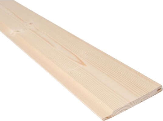 Standardsortiment Skyggepanel Natur Skrå Ubehandlet Gran 14x145 mm Standardsortiment Skyggepanel Natur Skrå Ubehandlet Gran 14x145 mm