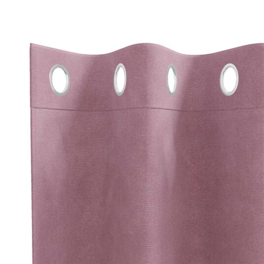  Gardiner med gardiner 2 pcs Mørk rosa 140 x 175 cm Fløyel