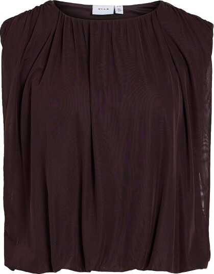 Vila - Bluse Vikarfa O-Neck S/L Top - Brun