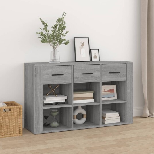  Skjenk grå sonoma 100x30x59,5 cm konstruert tre