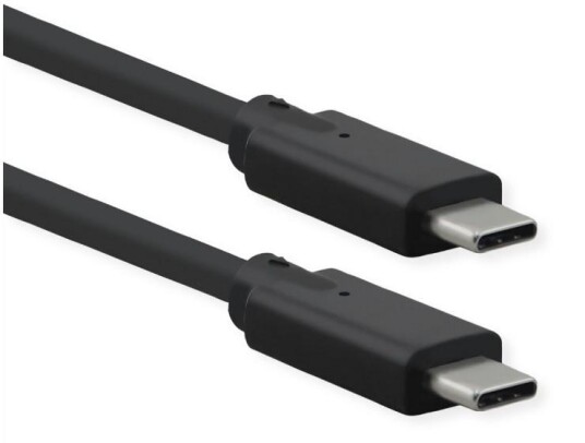 ROLINE USB 3.2 Gen 2x2 Cable PD  Power Delivery  20V5A with Emark C-C M/M 20 Gbit/s black 1 m