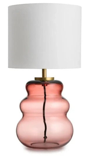 Vigra bordlampe med hvit skjerm Rød / Messing