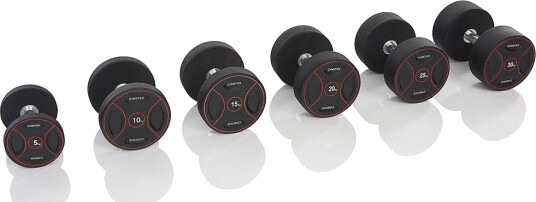 Gymstick Pro PU Dumbbells, Gummimanualer Vekt 15 kg