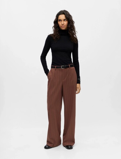 Object Objlisa Wide Pant Aop Noos   Brown   38