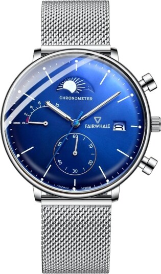 Mark Fairwhale Sirius Silver Blue Mesh