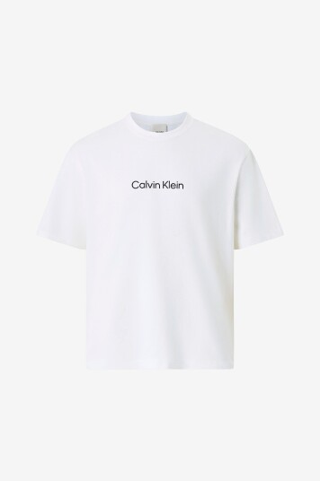 Calvin Klein T skjorte SS Rlxd Standard Logo Crewnk Hvit