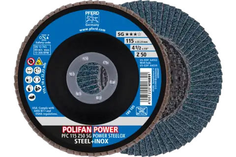 Pferd Polifan Lamellskiver Av Zirkonia Aluminiumoksid Z Sg Power Steelox 11,5 Cm 10 Stk