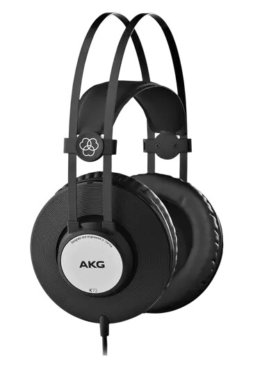 AKG K72 Hodetelefoner 3,5 Mm Jakk Stereo Svart, Sølv AKG K72 Hodetelefoner 3,5 Mm Jakk Stereo Svart, Sølv