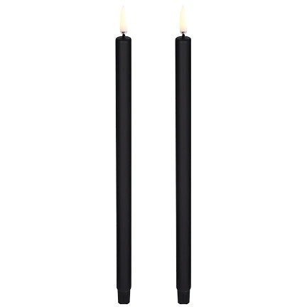 Uyuni LED Kronelys 2 pk 2,3 x 25,5 cm Svart Uyuni LED Kronelys 2 pk 2,3 x 25,5 cm Svart