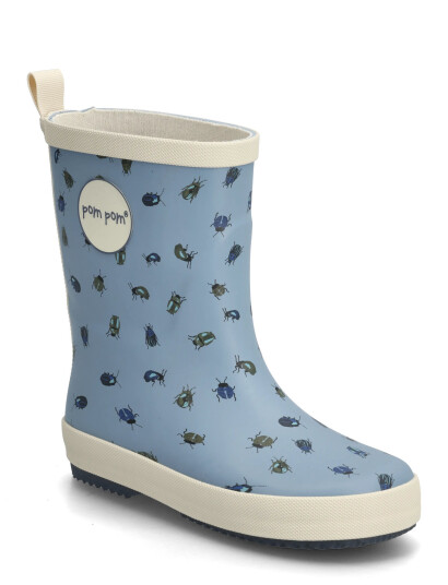 Pom Pom Gumboots Aop - Blue - 31