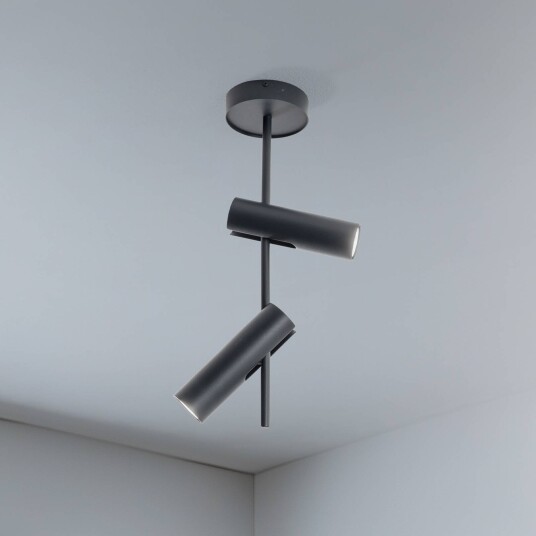 Downlight Leda 2 antrasitt 2 lyskilder stål høyde 55 cm SIGMA dimbar Sort Stue / spisestue Metall Moderne