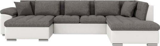 Dynir Hjørnesovesofa Divan med Oppbevaring Venstre   Lysegrå/Hvit