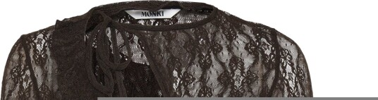 Monki Lace Longsleeve Brown XS