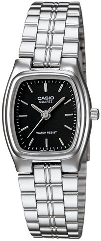 Casio Dameklokke LTP 1169D 1ARDF Classic Sort/Stål 25x33 mm
