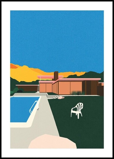 Kaufmann Desert House Poolside Plakat Plakat / 70x100cm Kaufmann Desert House Poolside Plakat Plakat / 70x100cm