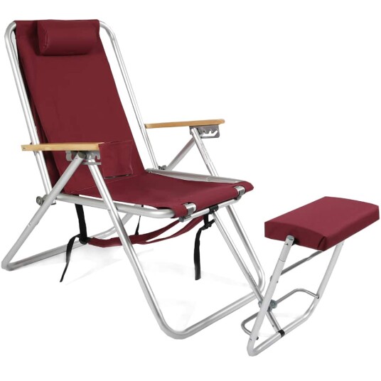 Fritab Roxy strandstol Burgunder Kjølebag og mobilholder Fritab Roxy strandstol Burgunder Kjølebag og mobilholder
