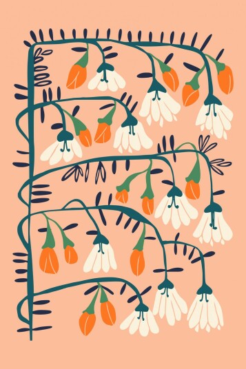 Plakat Blomstermønster
