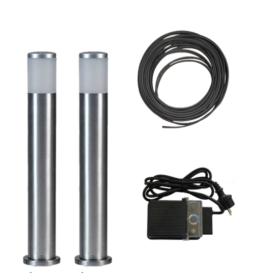 Alu LED-stolpe 45cm Tilpasset sett