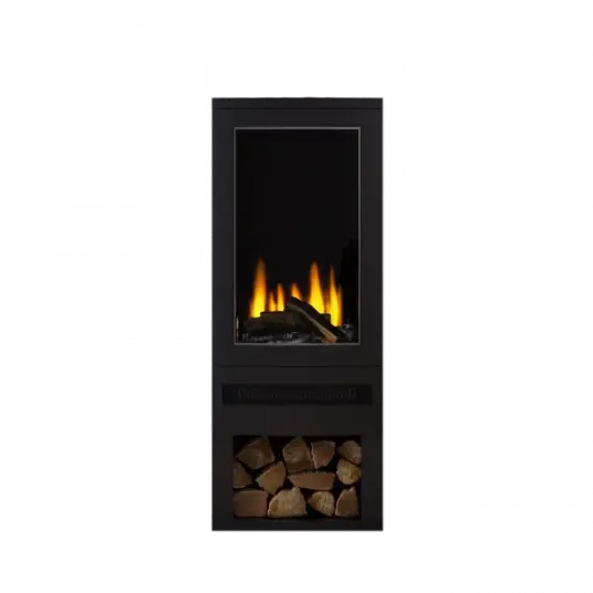 British Fires Bramshaw Frittstående Med Vedlagring Svart British Fires Bramshaw Frittstående Med Vedlagring Svart