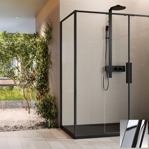 Novellini Riga F Fastvegg for 2A Krom / 67cm