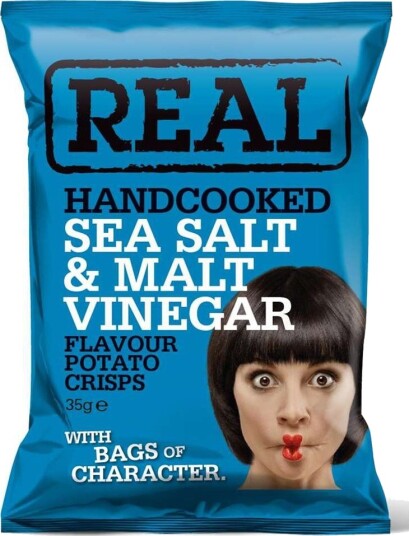 Real Chips havsalt og malteddik 35 g