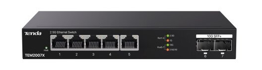 Tenda Tem2007x, 2,5G Ethernet (100/1000/2500), Stasjonær Tenda Tem2007x, 2,5G Ethernet (100/1000/2500), Stasjonær