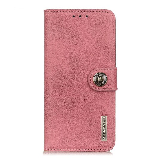 Khazneh Nokia 5.3 KHAZNEH Retro PU Skinndeksel m. Lommebok - Rosa