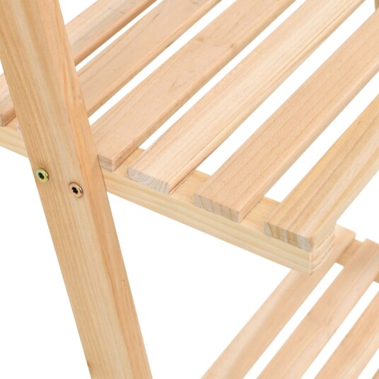 vidaXL Stigeformet vegghylle sedertre 41,5x30x176 cm
