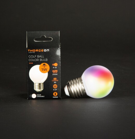 ThorgeOn Flerfarget LED-pære til lysslynge E27 1W RGB ThorgeOn Flerfarget LED-pære til lysslynge E27 1W RGB