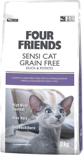 Four Friends Kornfri Tørrfôr til Sensitive Katter 2 kg