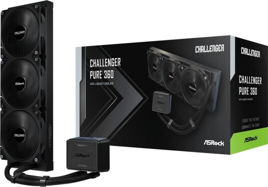 Asrock Challenger Pure 360 Væskekjølesett 12 cm Svart Asrock Challenger Pure 360 Væskekjølesett 12 cm Svart