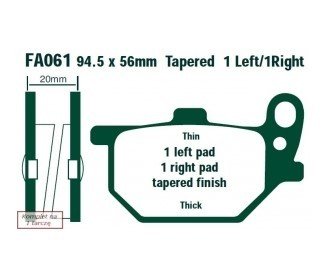 Bremseklosser EBC Brakes FA061 Bremseklosser EBC Brakes FA061