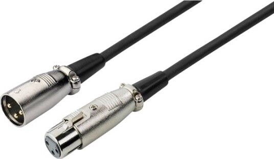Monacor Mec-2000/Sw Xlr-Kabel [1X Xlr-Kontakt 1X Xlr-Tilkobling] 20 M Svart