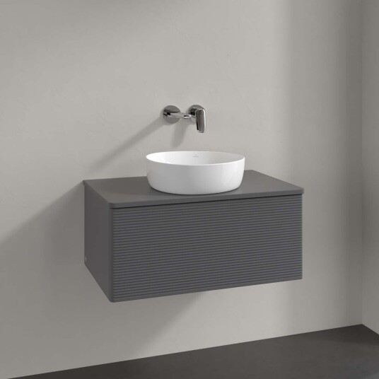 Villeroy & Boch  Antao Servantskap med 1 skuff 80x50x36 cm m/lys Antrasitt Matt